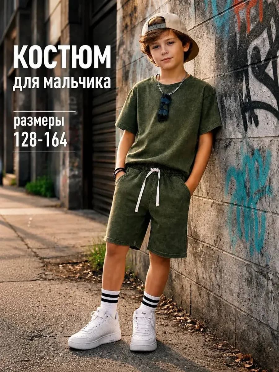 Костюм варенка футболка и шорты для подростка