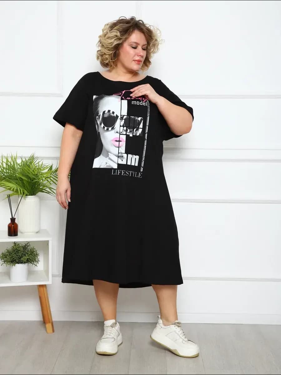 туника домашняя большого размера