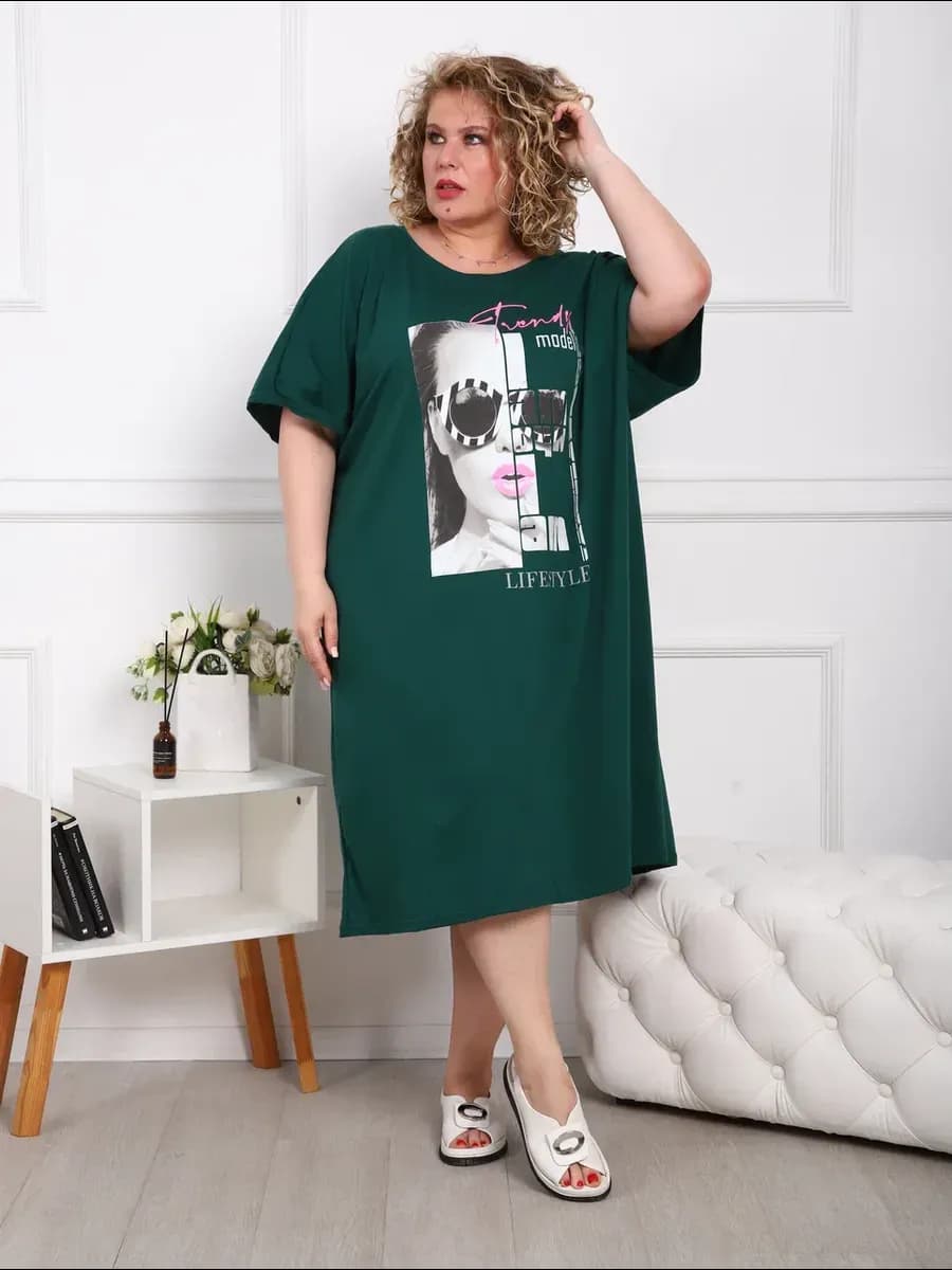 туника домашняя большого размера