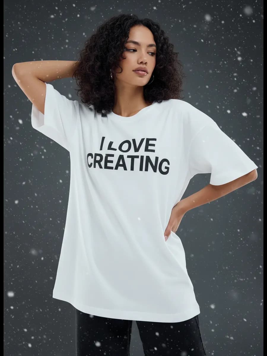 Футболка оверсайз с надписью