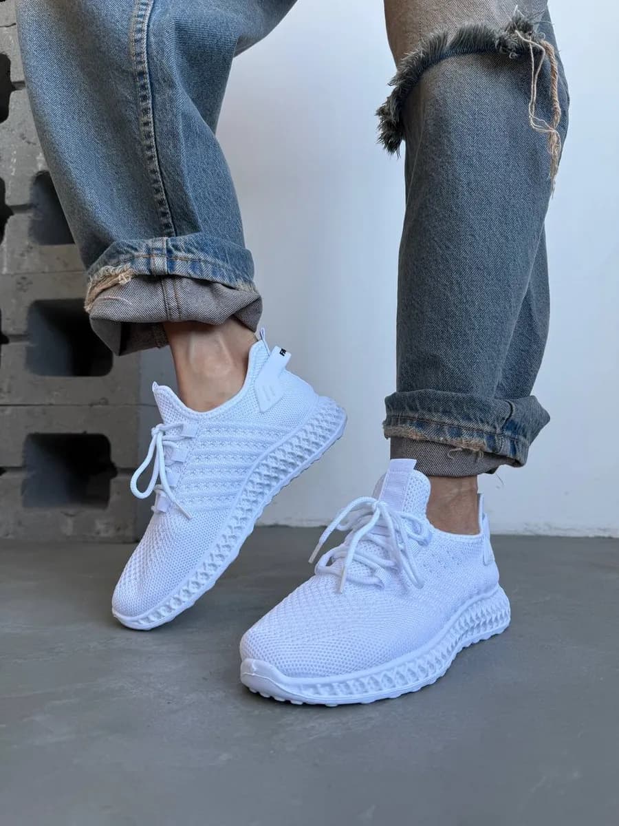 Слипоны женские белые тряпочные дышащие летние