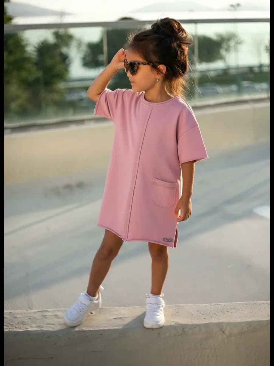 Платье трикотажное в садик