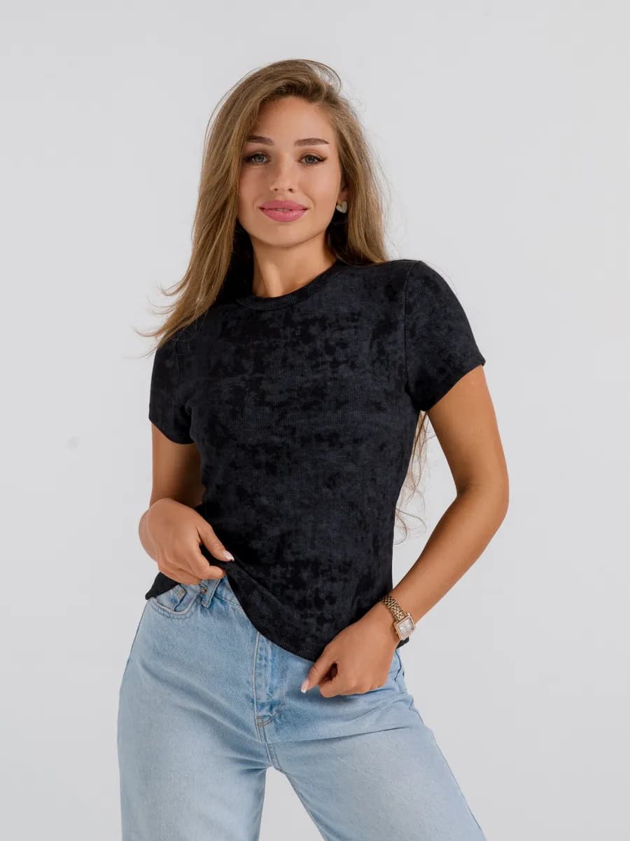 Футболка в рубчик