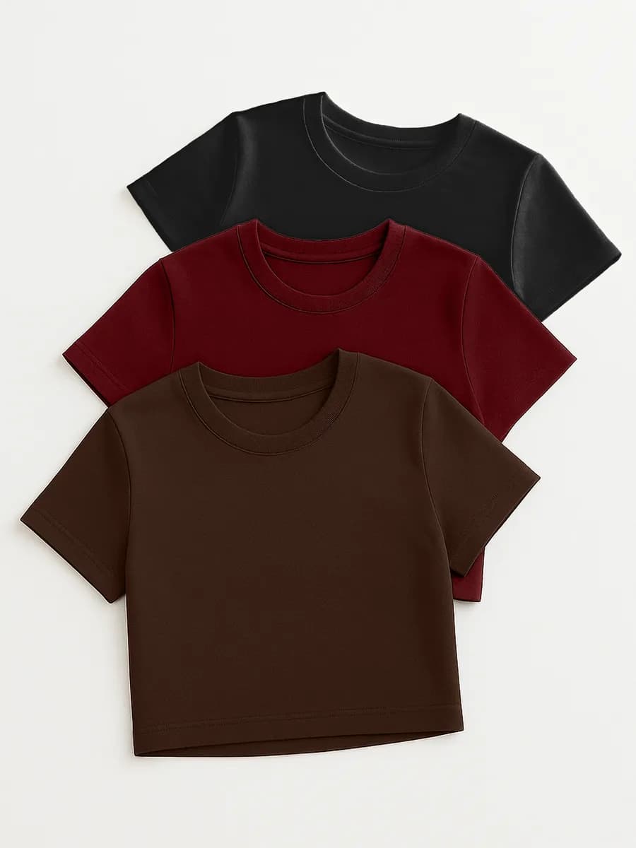 Кроп топ женский набор 3 шт - фото 1