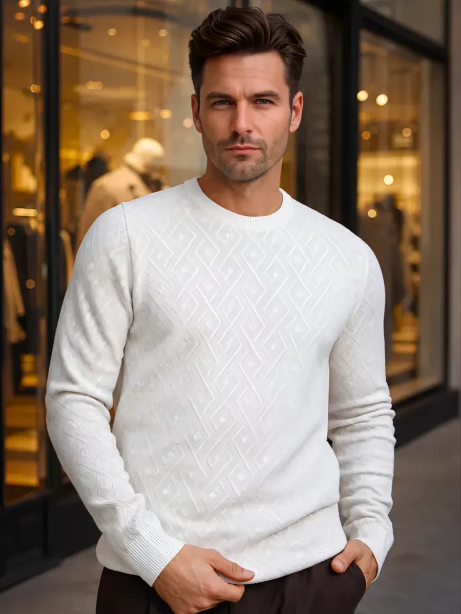 Свитер вязаный джемпер пуловер теплый