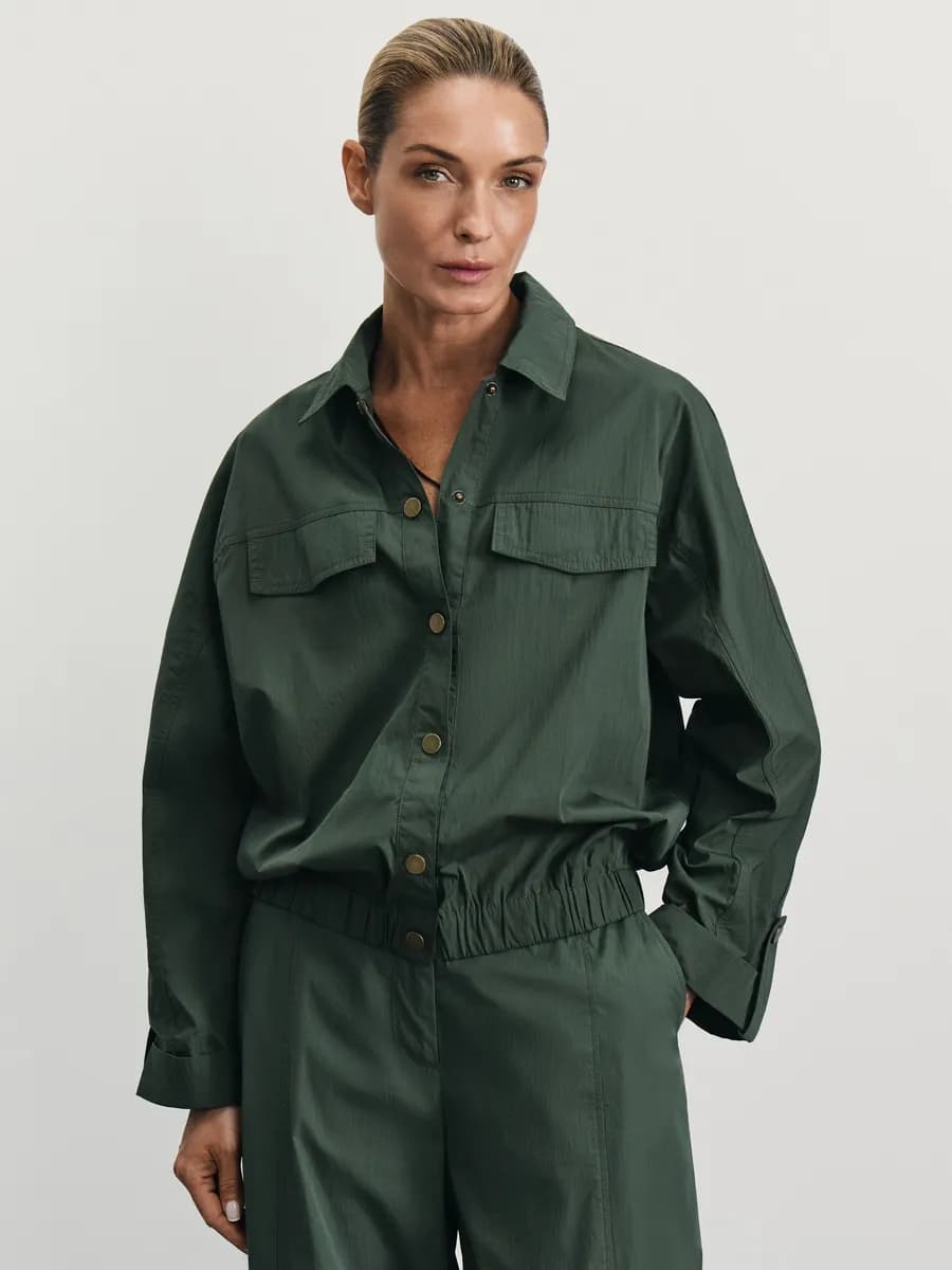 Куртка рубашка демисезонная на кнопках из хлопка