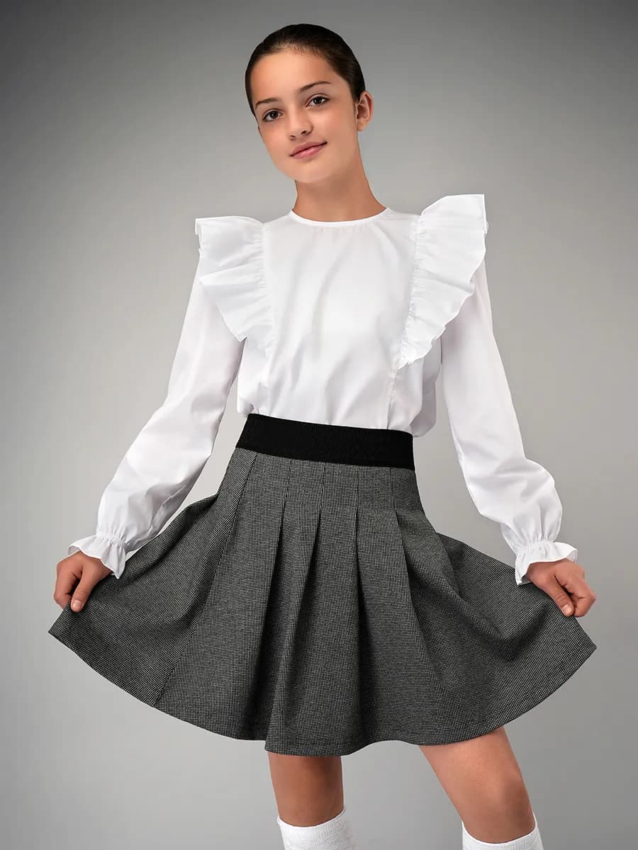 Блузка школьная нарядная с крылышками