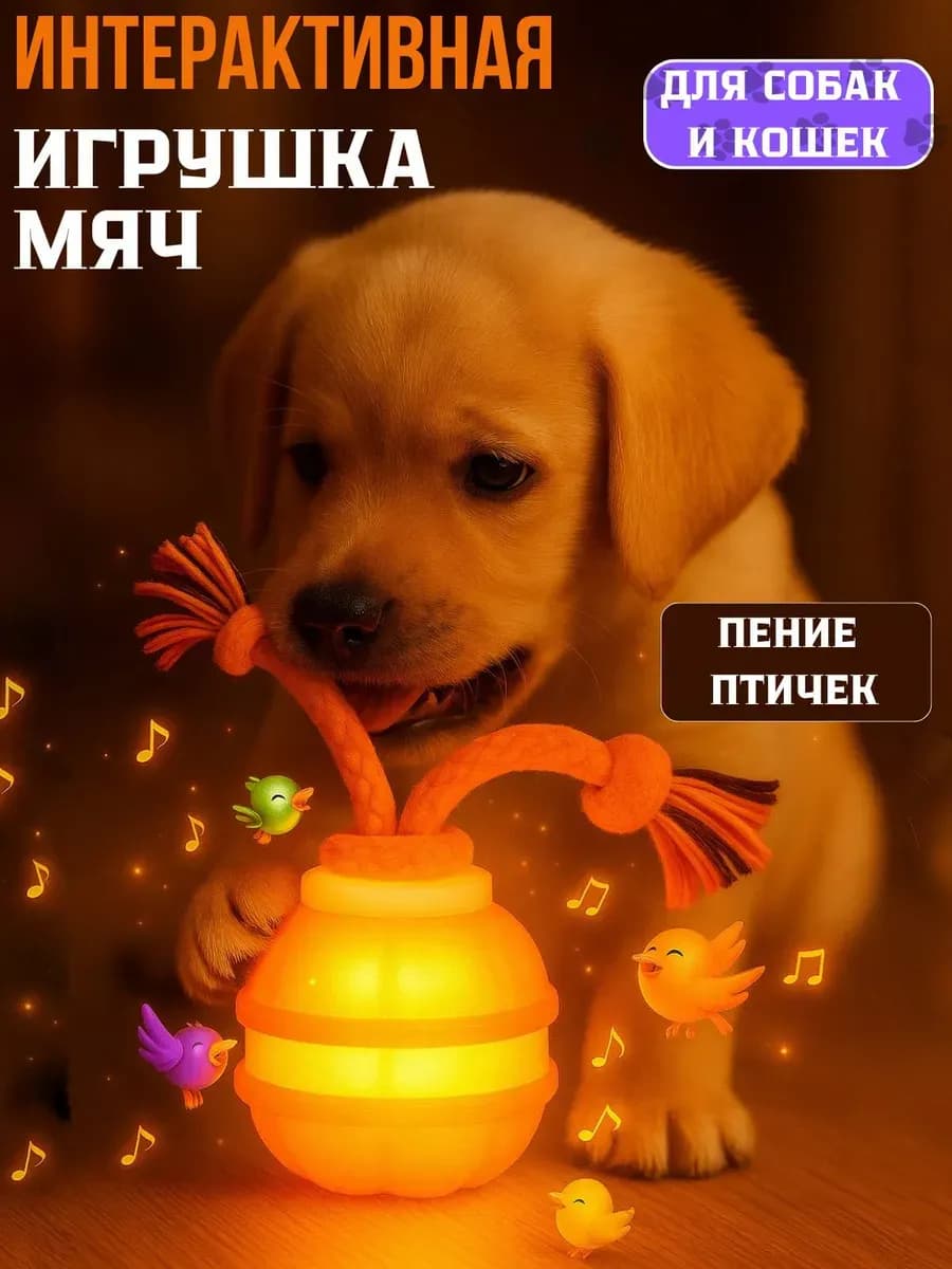 Игрушки для собак и кошек Интерактивный мячик