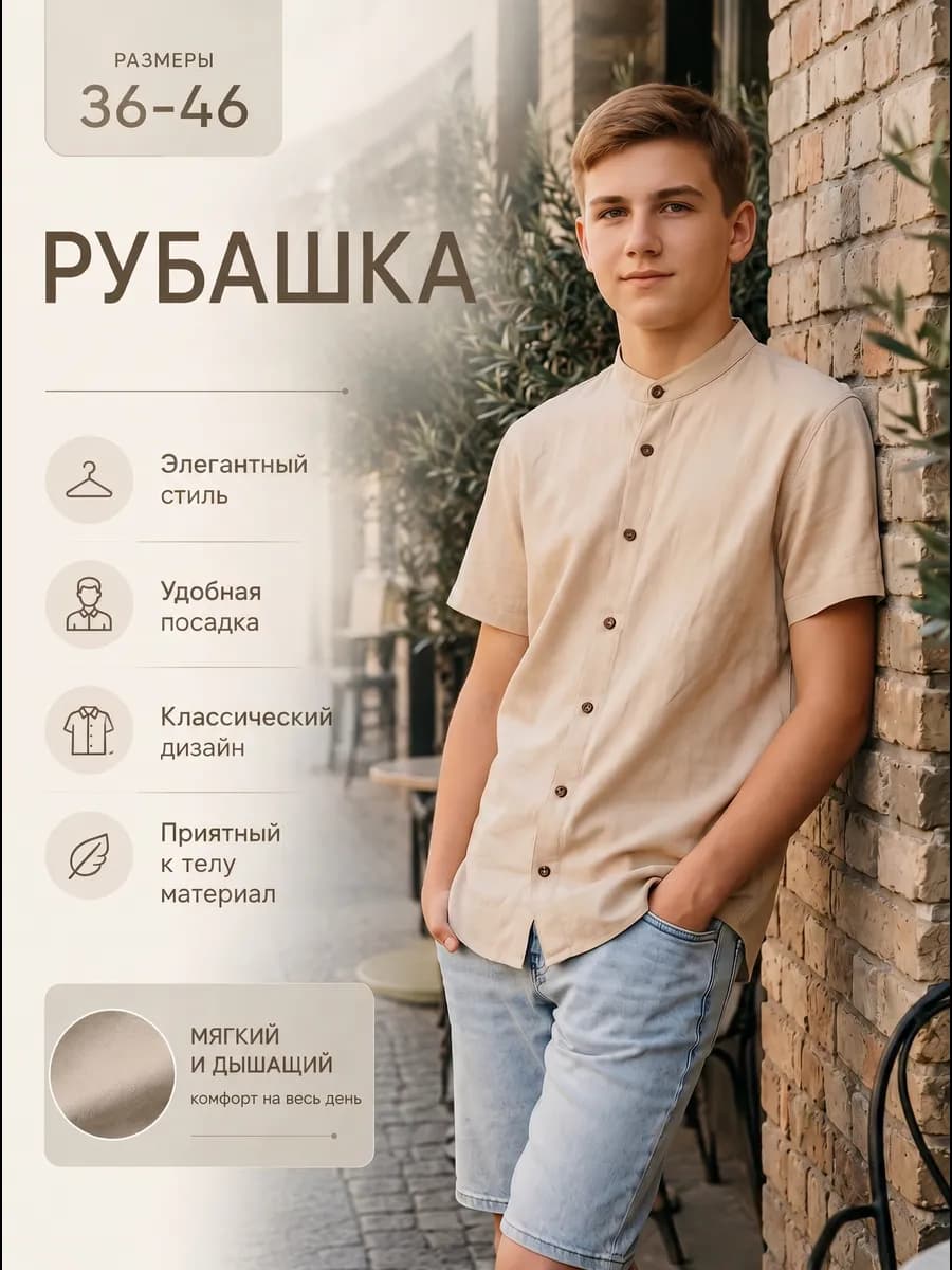 Рубашка с коротким рукавом