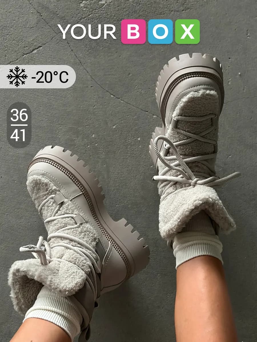 Зимние ботинки со шнуровкой берцы