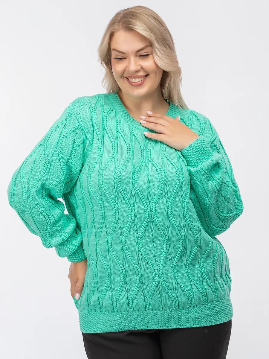 Кофта теплая офисная больших размеров - фото 1