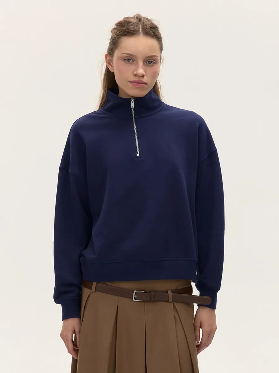 Толстовка базовая полузамок из футера