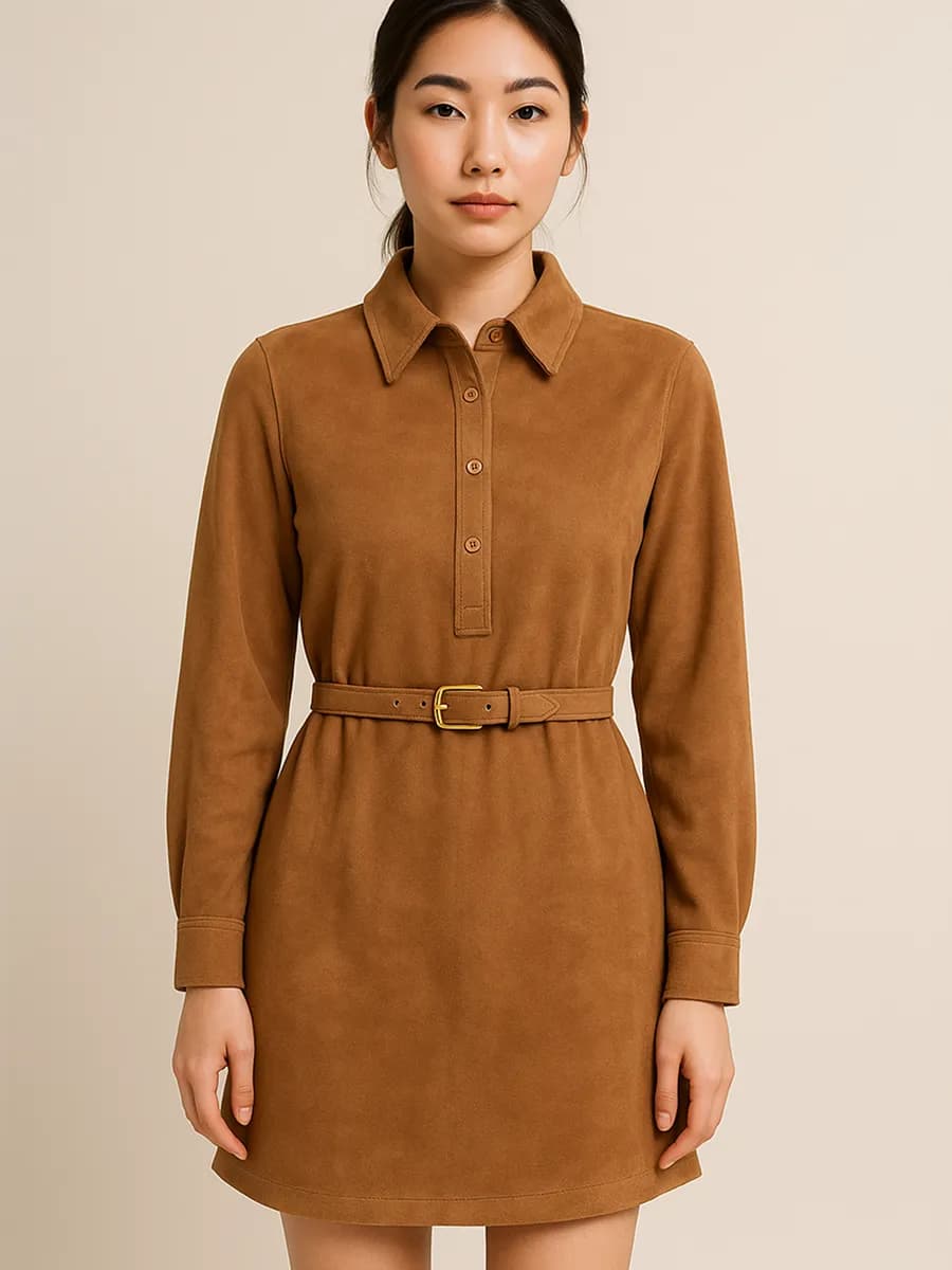 Платье замшевое mocha mousse