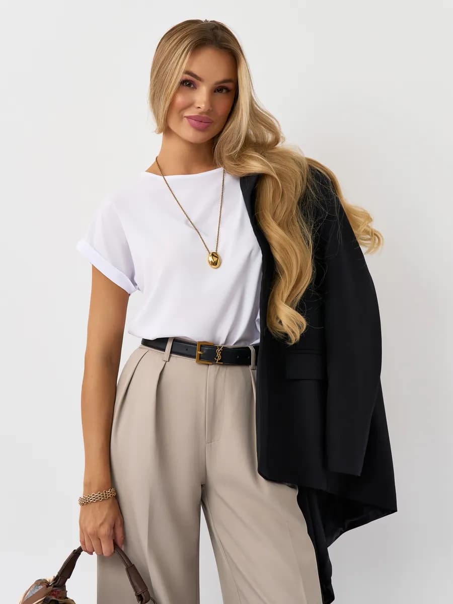 Блузка футболка белая