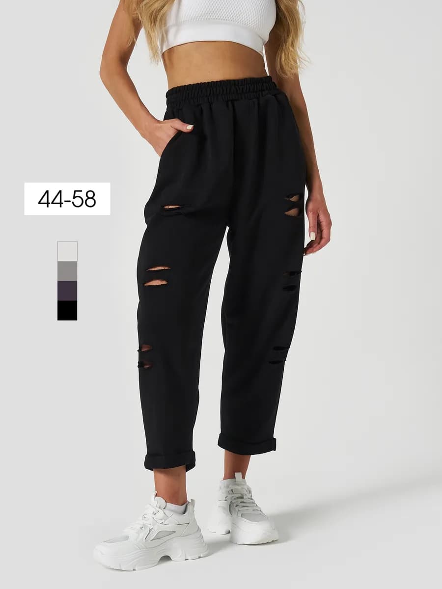 Спортивные штаны укороченные оверсайз