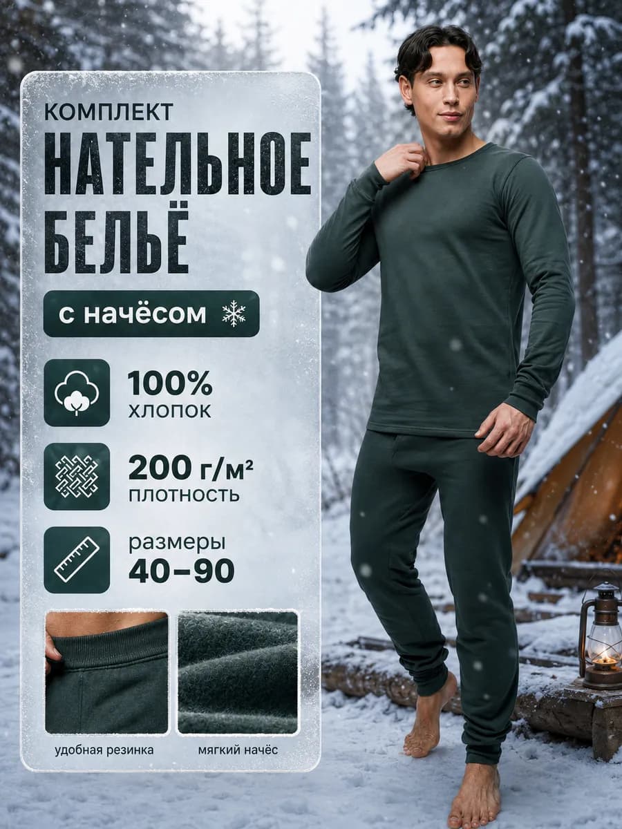 Нательное белье мужское зимнее