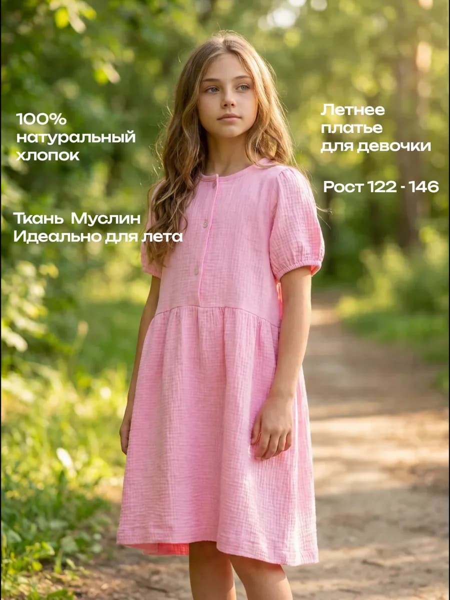 Платье муслиновое летнее