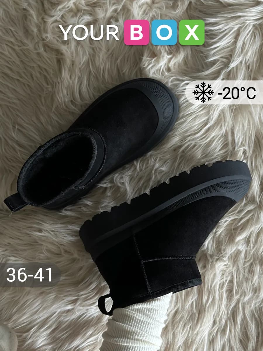 Зимние угги на платформе