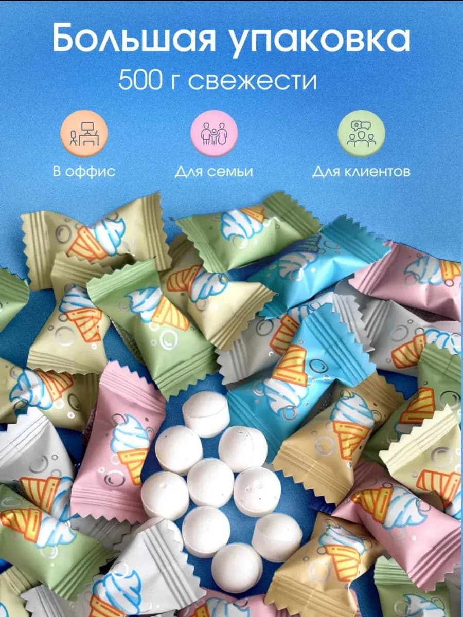 Конфеты со вкусом мороженого 500 гр