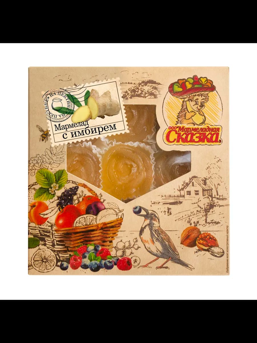 Мармелад натуральный 300гр. Имбиpь
