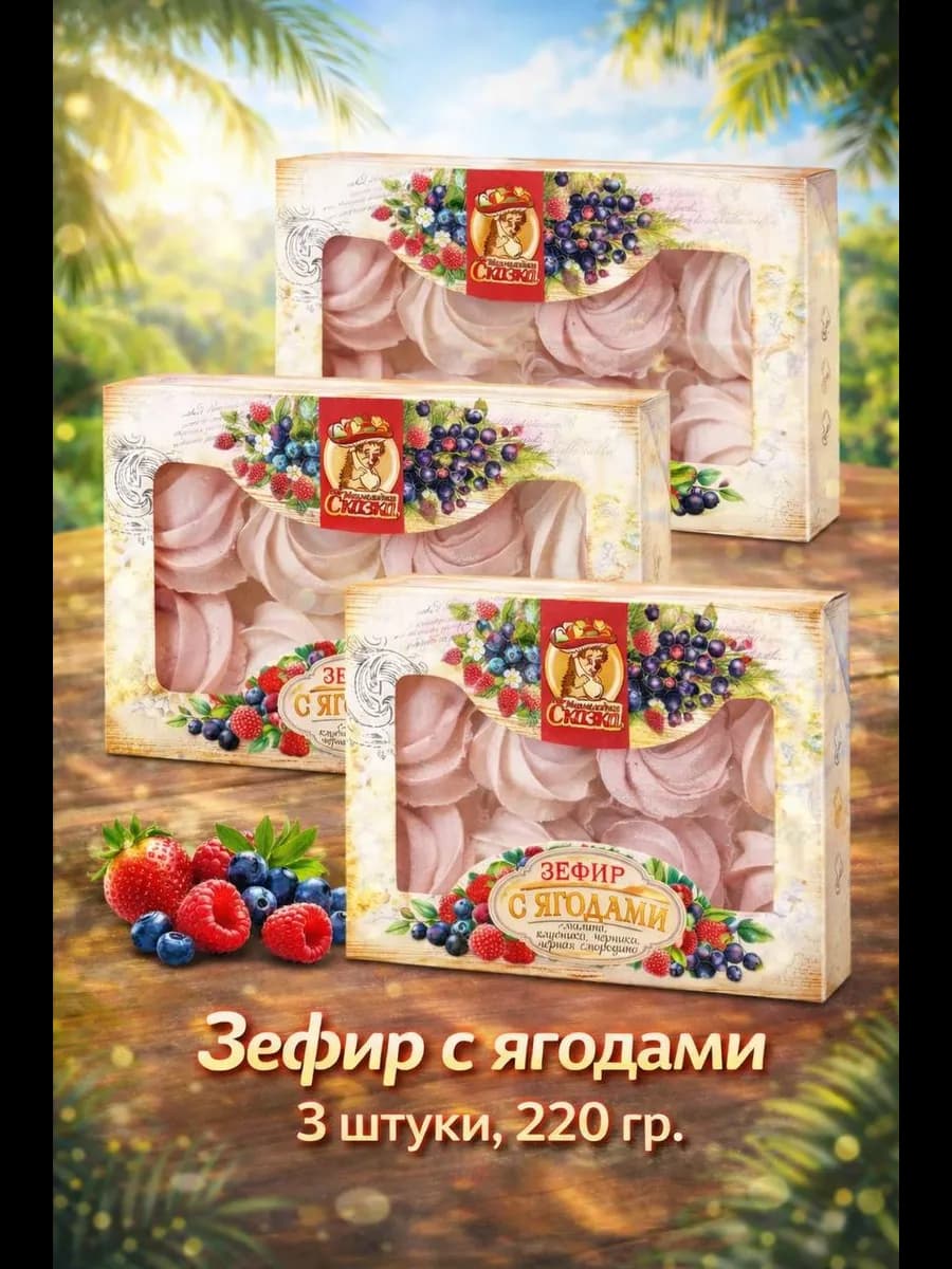 Зефир Ягодное лето 220гр. 3шт