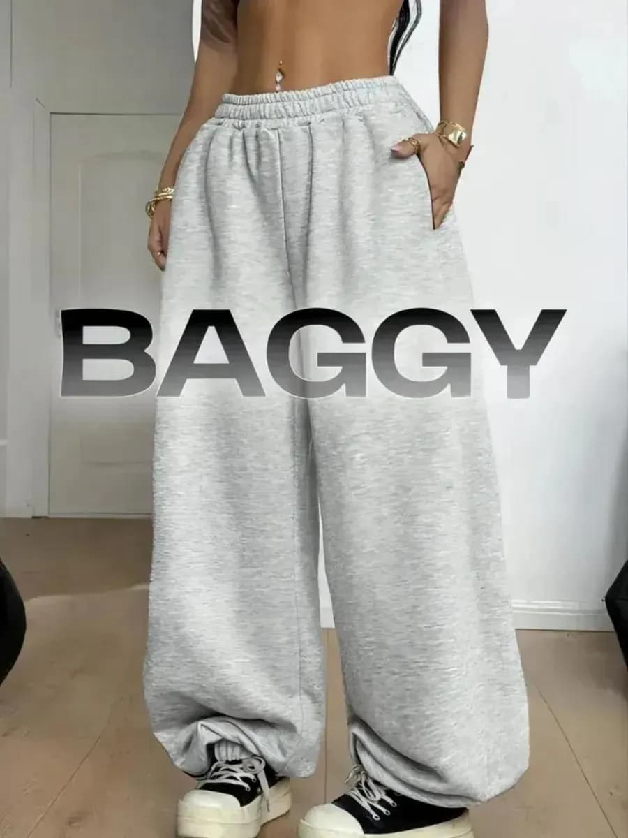 Широкие спортивные штаны джоггеры оверсайз для танцев
