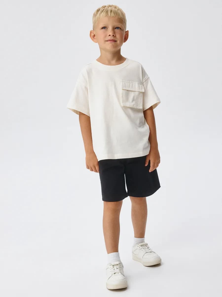 Шорты черные спортивные трикотажные базовые