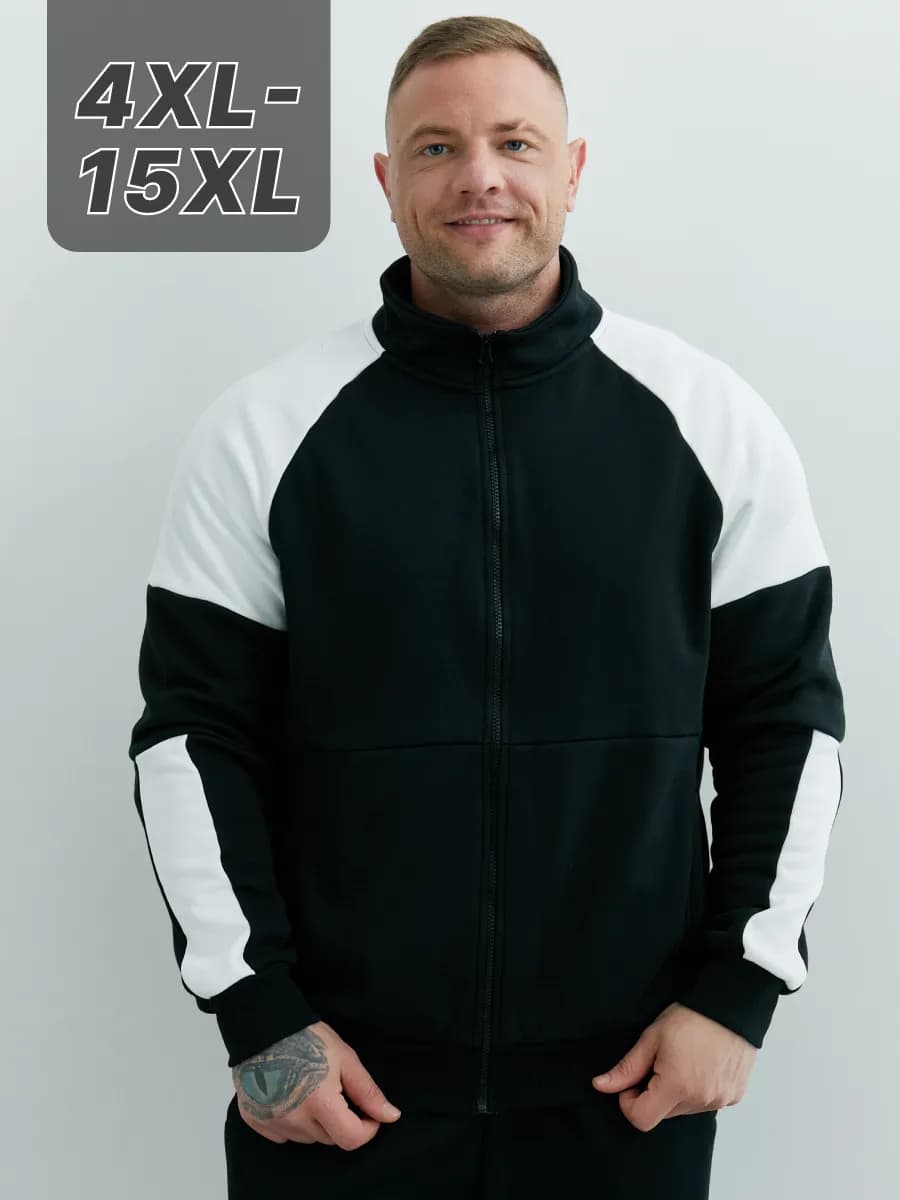 Толстовка бомбер на молнии без капюшона