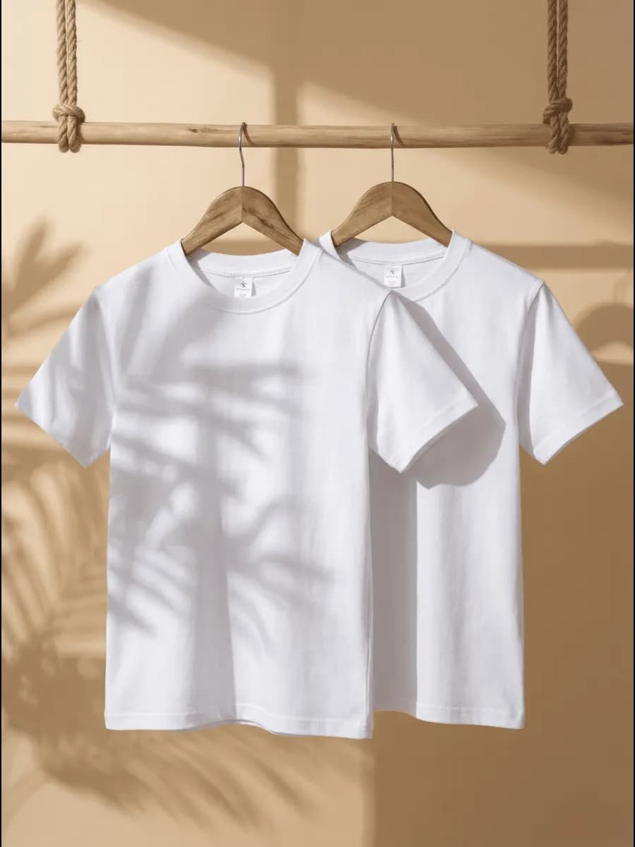 Футболка белая подростковая набор 2шт