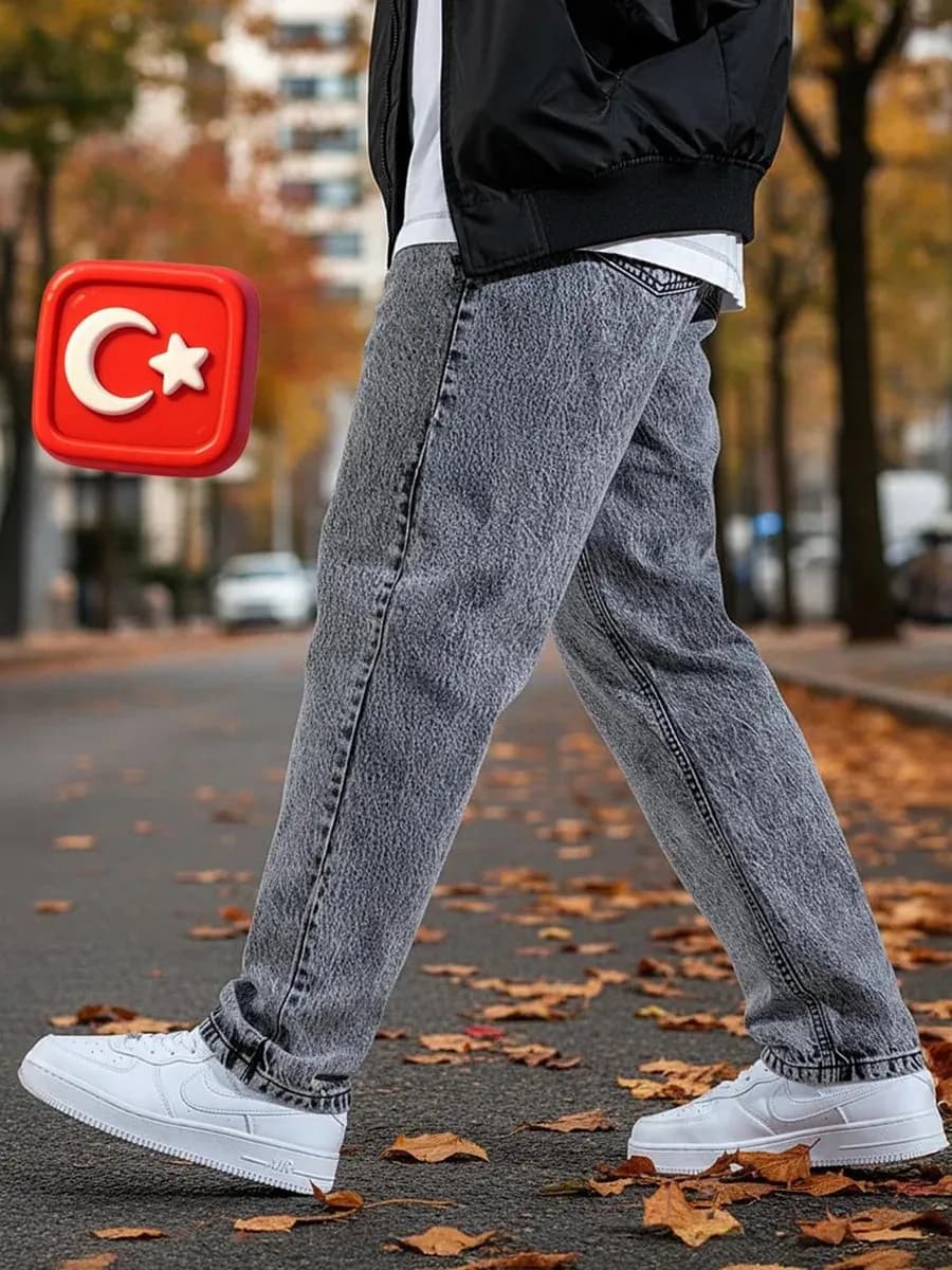 Джинсы мужские бананы хлопковые