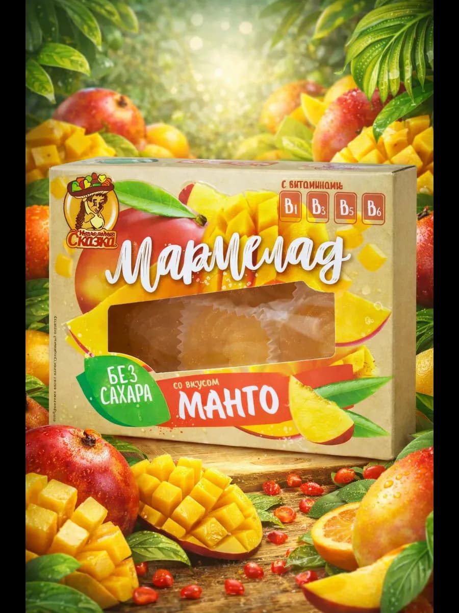 Мармелад Манго без сахара 200г