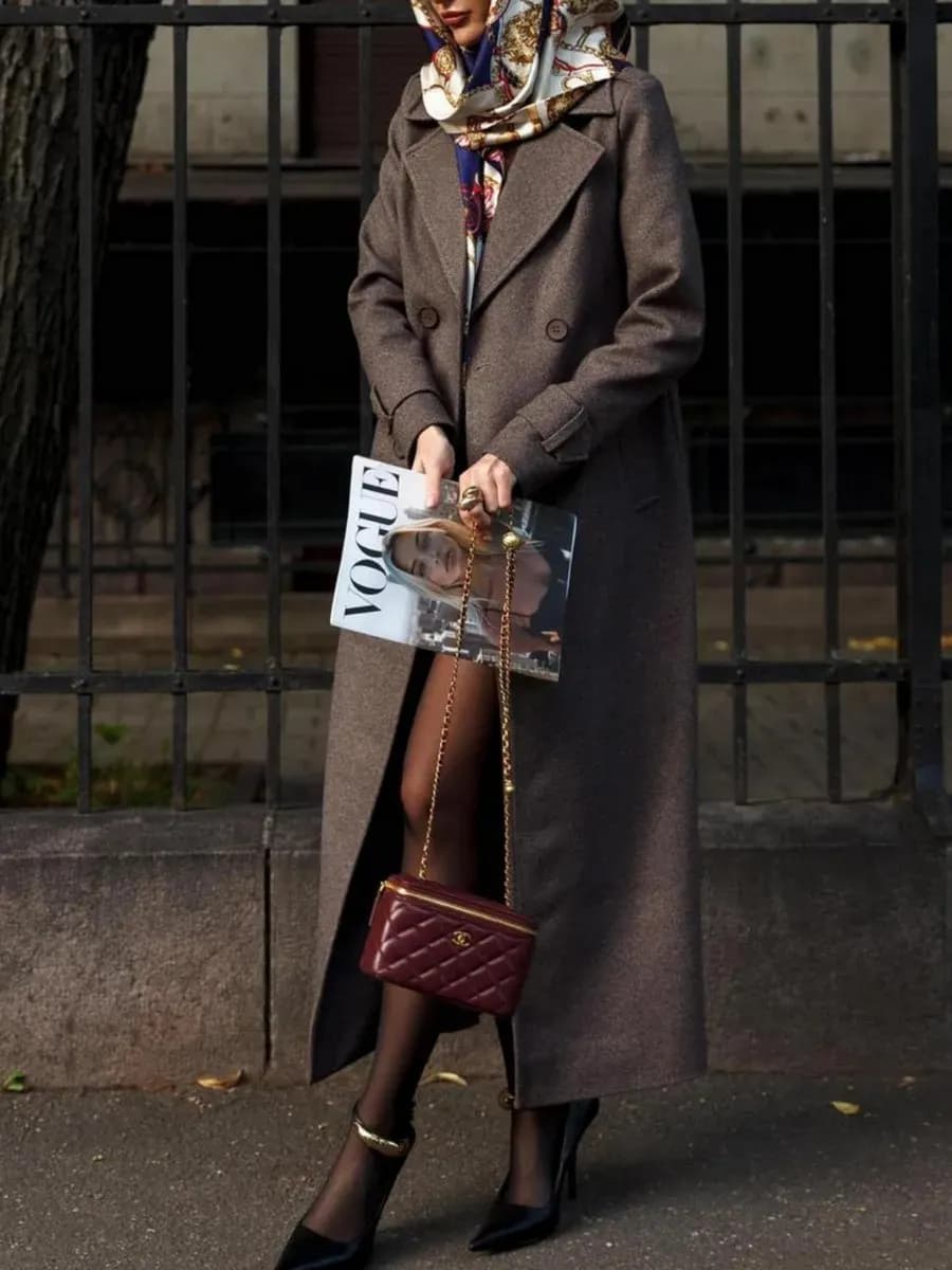 Демисезонное пальто весеннее длинное драповое - фото 1