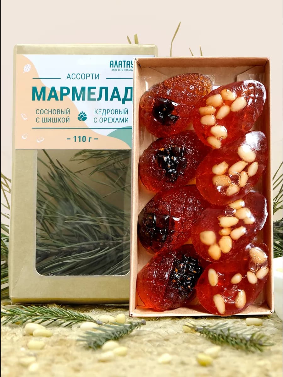 Мармелад натуральный сосновый 110 гр ассорти