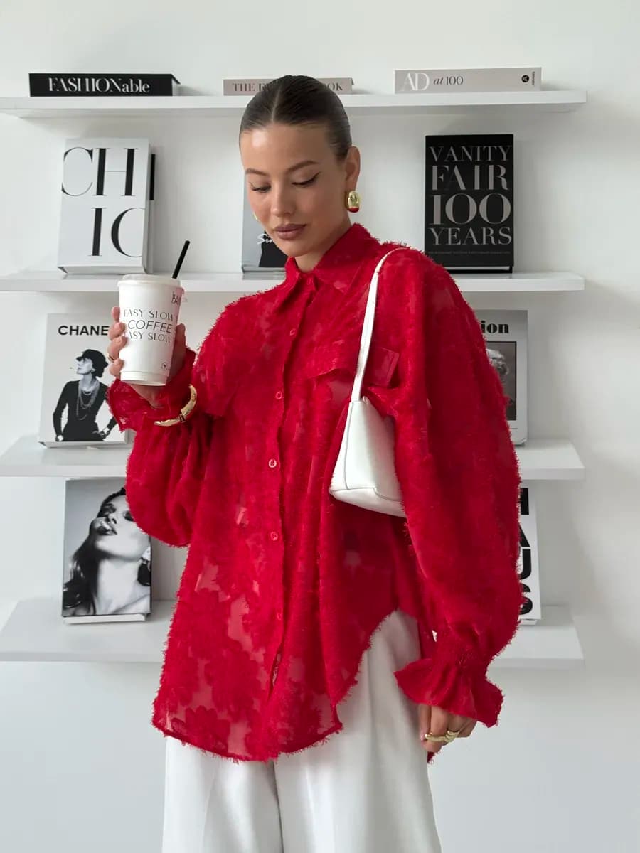 Шифоновая оверсайз в стиле бохо