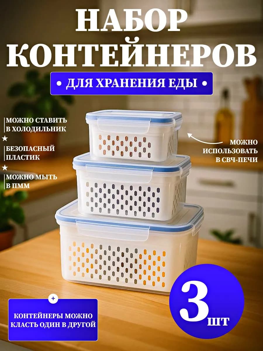 Набор контейнеров для хранения еды