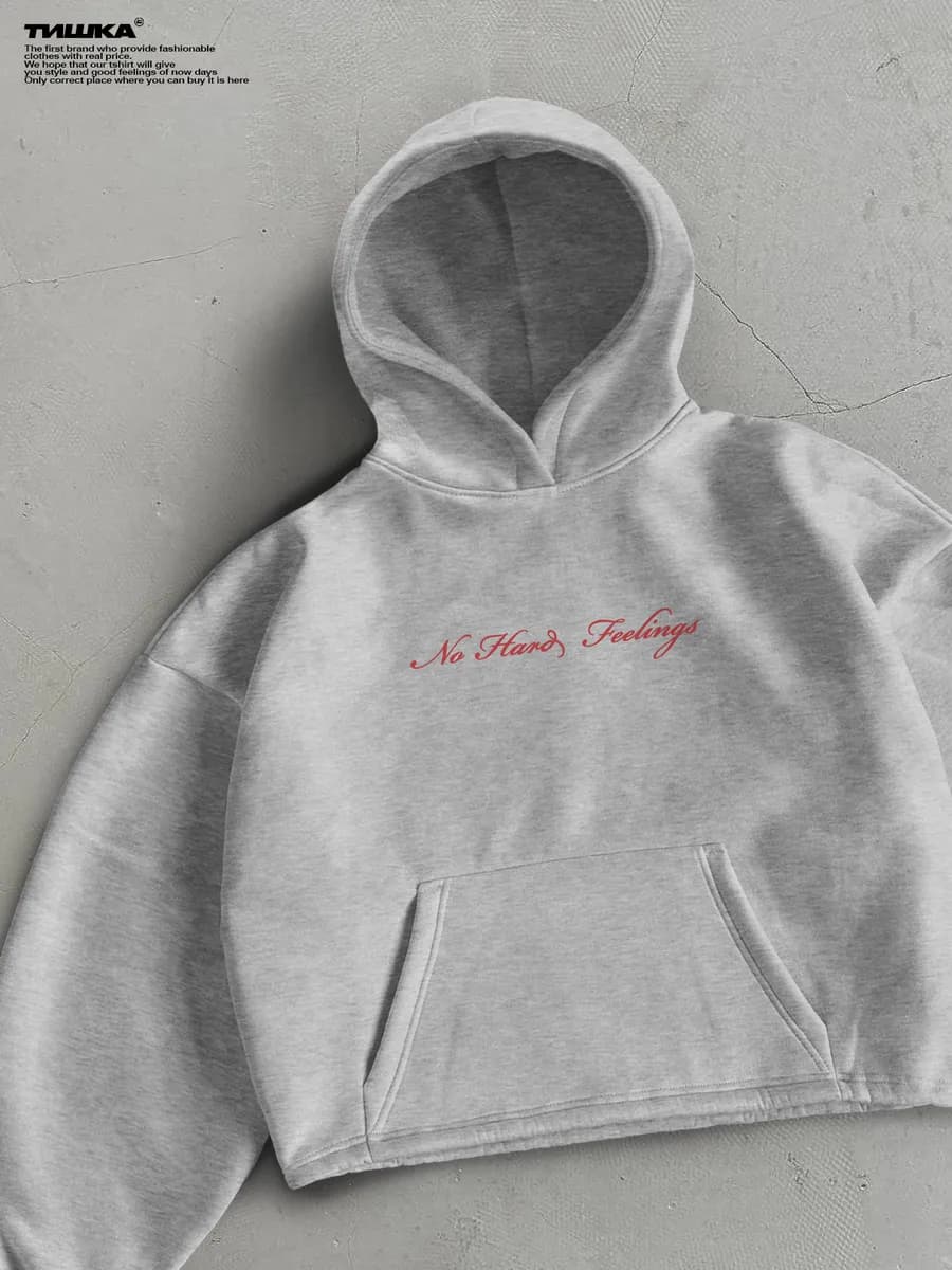 Укороченное худи с принтом old money