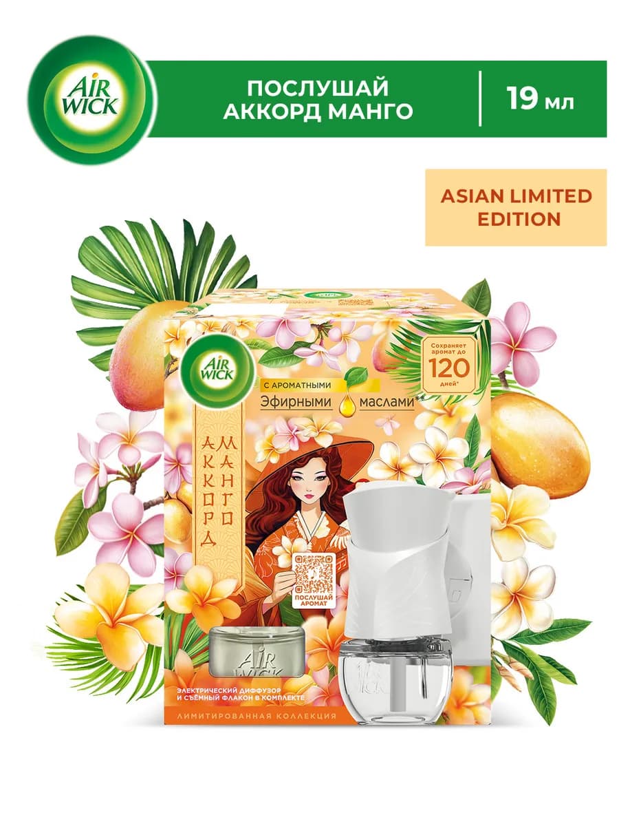 Диффузор для дома, освежитель воздуха автоматический 19 мл