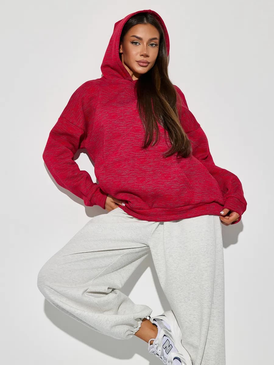 Худи оверсайз принтованная с начесом