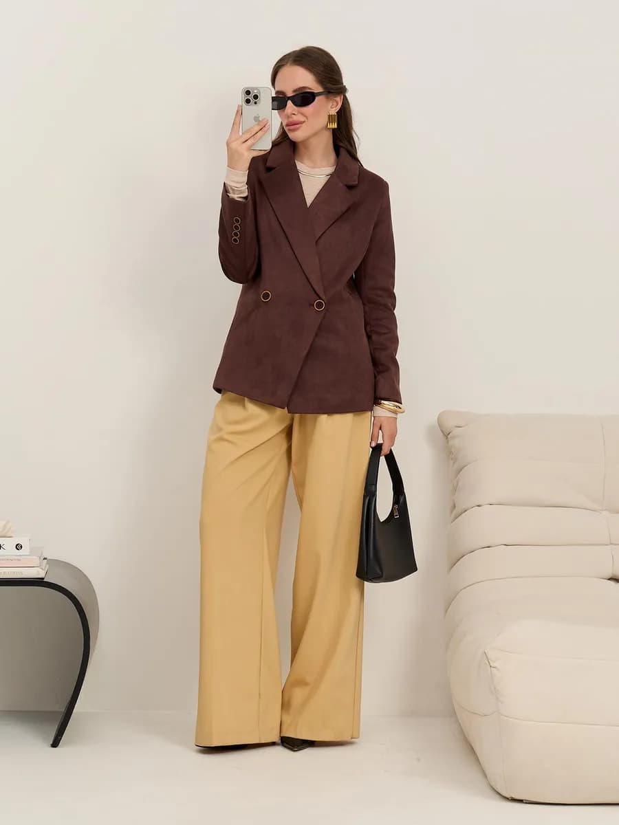 Пиджак замшевый вечерний на Новый год