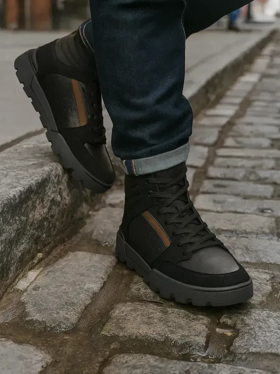 Ботинки мужские демисезонные черные