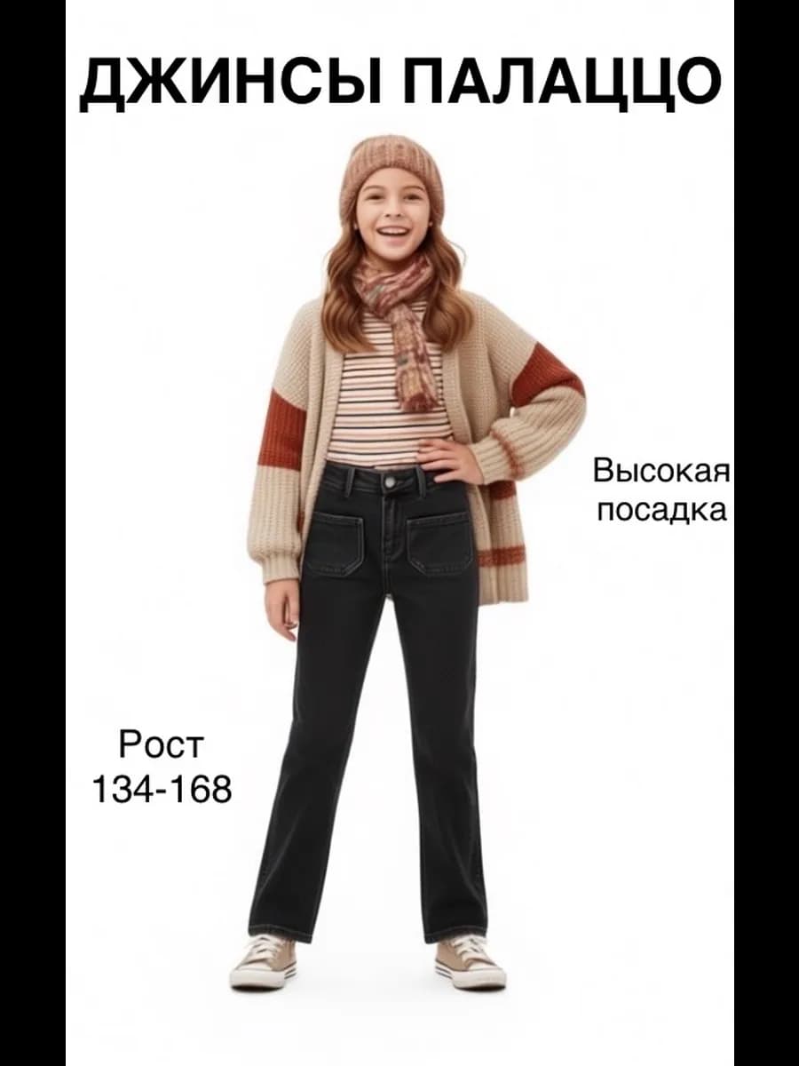 ДЖИНСЫ прямые плотные