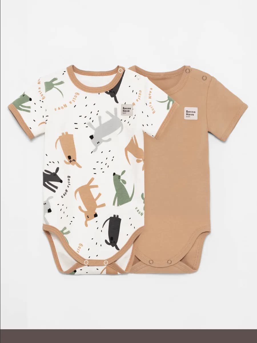 Боди для новорожденных девочек мальчиков с коротким рукавом