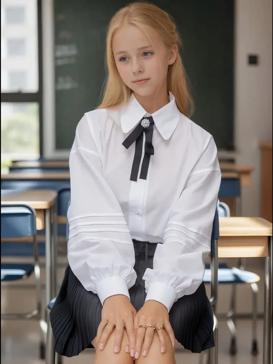 Блузка рубашка школьная