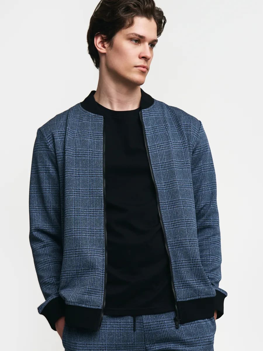 Мужская трикотажная толстовка-бомбер