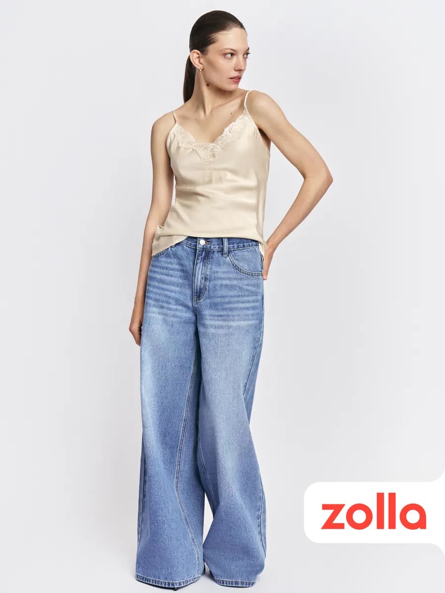 Женские джинсы Wide с посадкой Loose