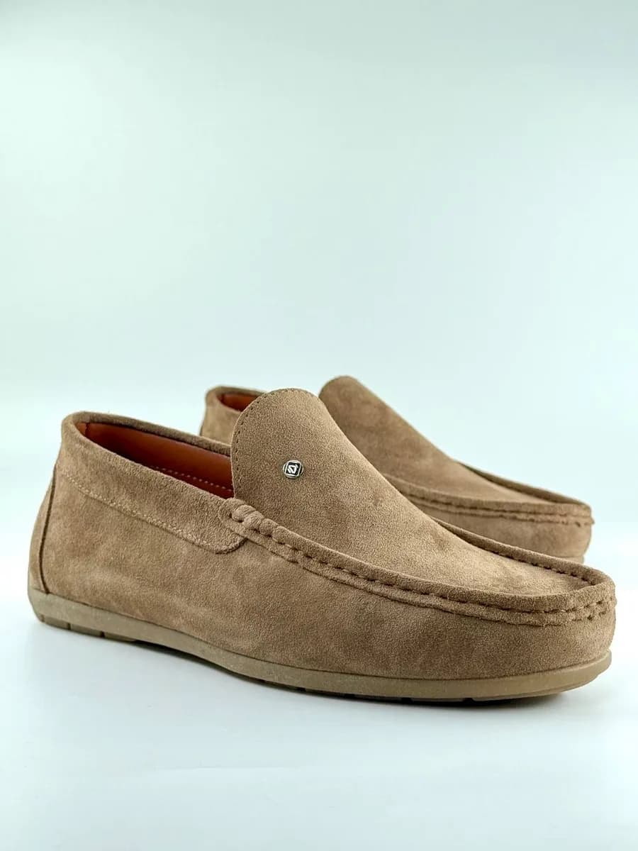 Мокасины замшевые летние - фото 1