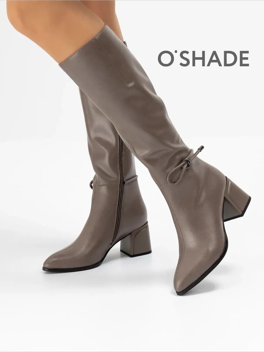 Сапоги женские демисезонные на каблуке