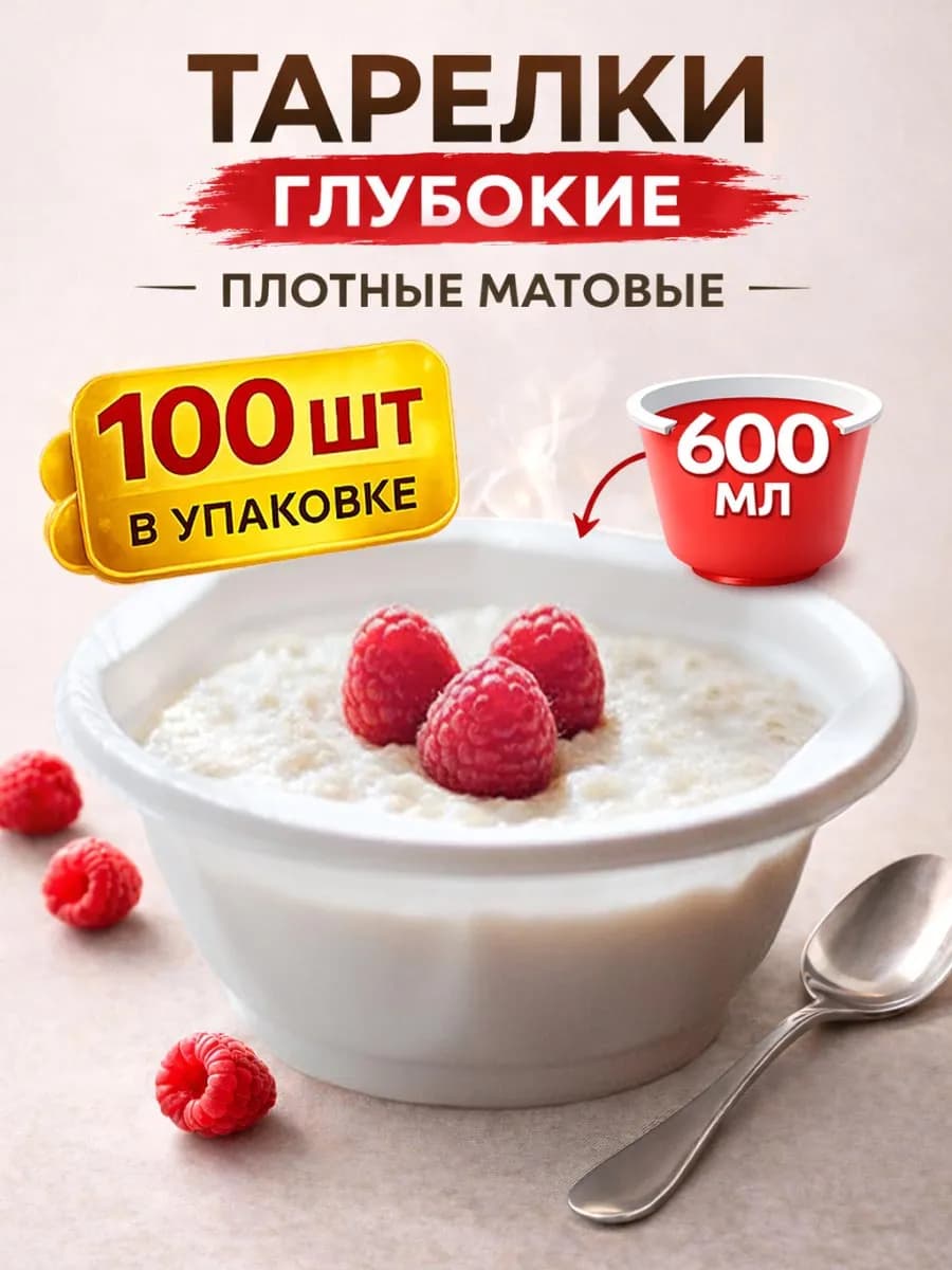 Тарелки одноразовые глубокие