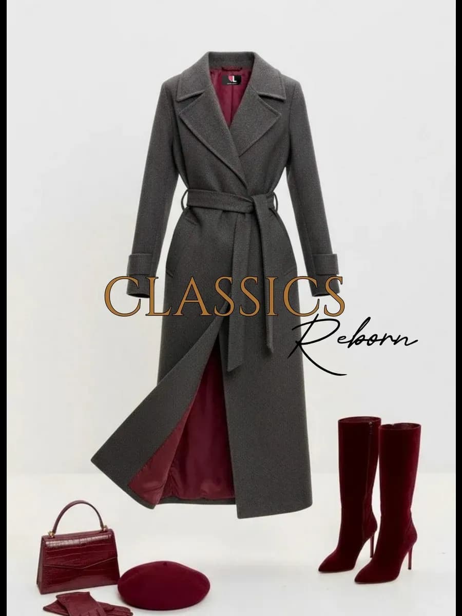 Пальто демисезонное длинное