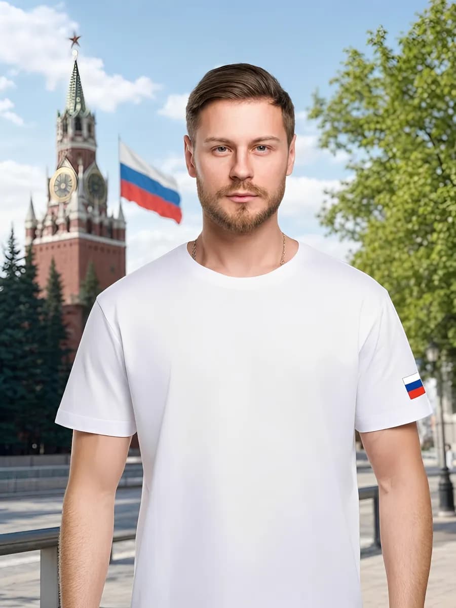 Футболка с флагом России